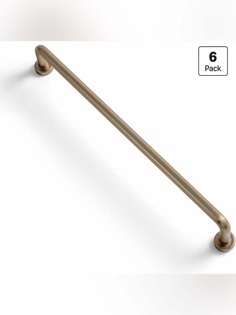 6 Pack 7-9/16" Center to Center Champagne Bronze Modern Cabinet Pulls Solid NEW